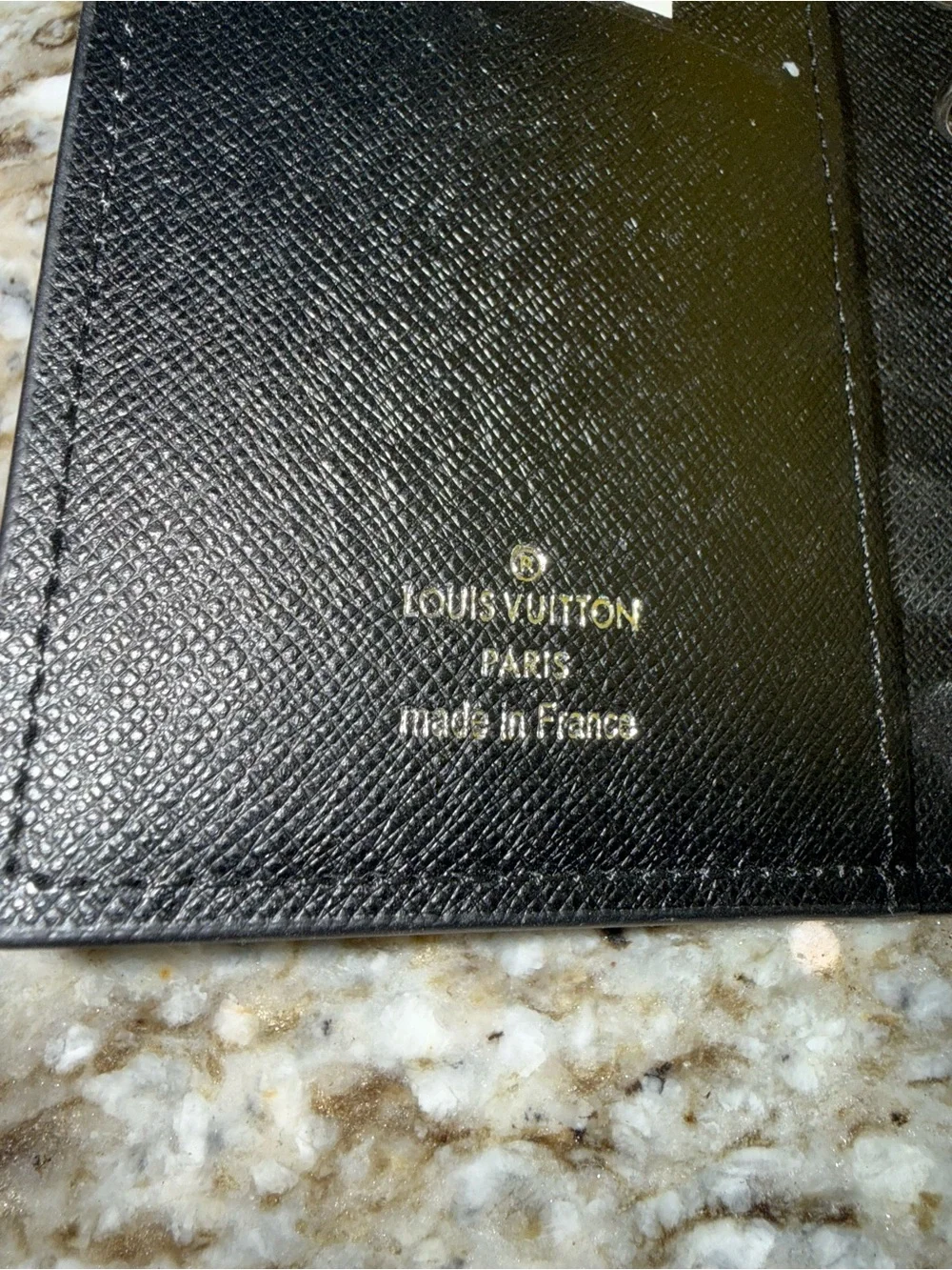 Louis Vuitton Black Epi Leather Card & Booklet Holder